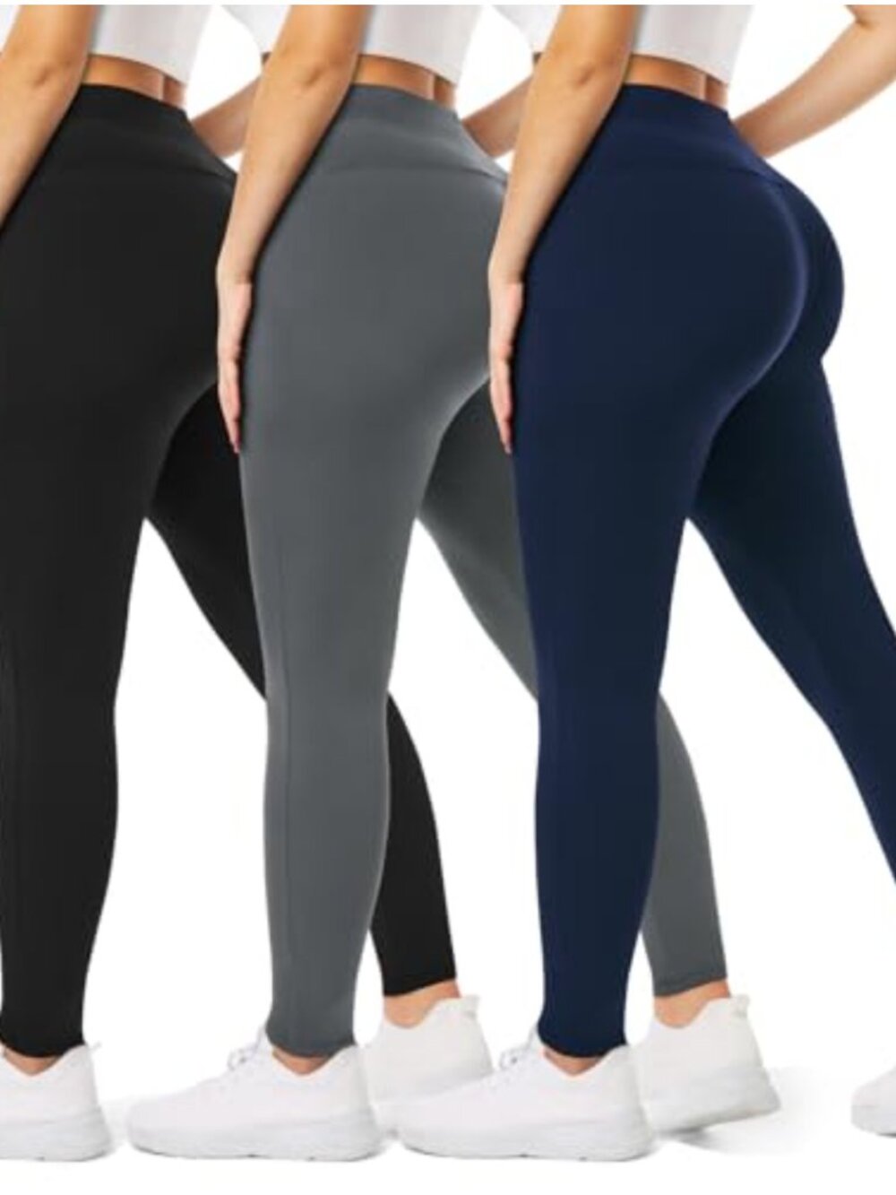 3 Pack High Waist Tummy Control Yoga Leggings Non See-Through Workout Running